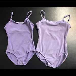 2 Bloch lavender dance leotards